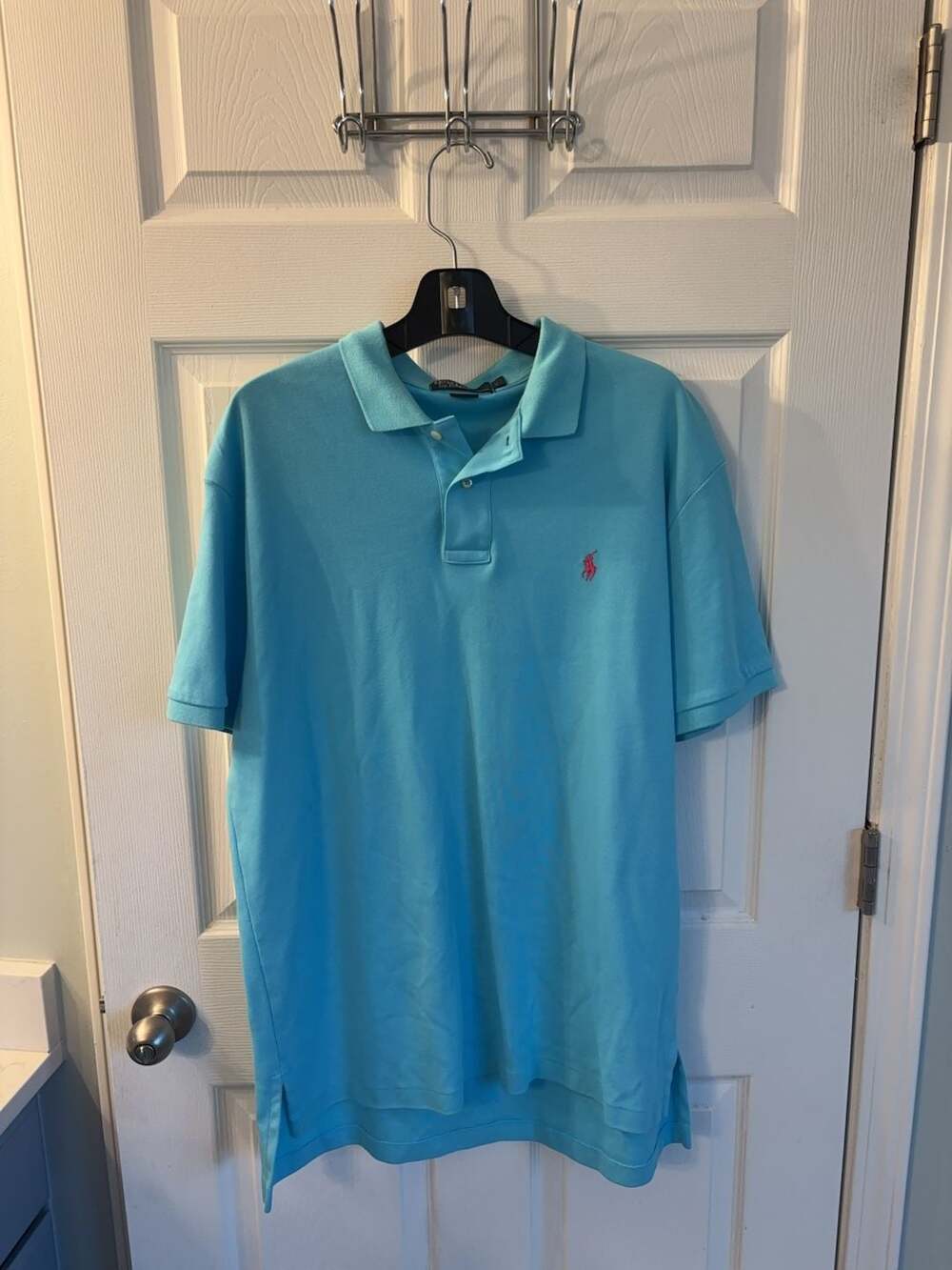 Polo by Ralph Lauren Classic Fit Short Sleeve Polo Shirt Light Blue Size L